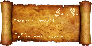 Csernik Marcell névjegykártya
